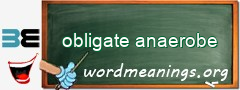 WordMeaning blackboard for obligate anaerobe